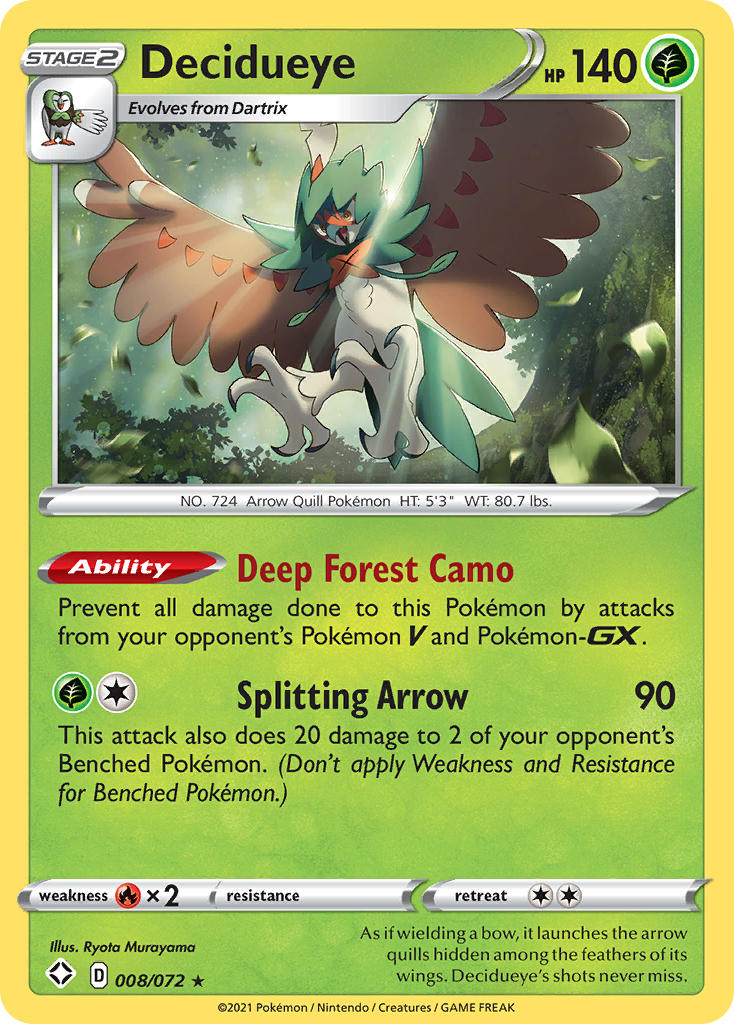 Decidueye (008/072) [Sword & Shield: Shining Fates] | Eastridge Sports Cards & Games