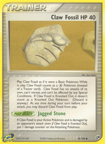 Claw Fossil (90/100) [EX: Sandstorm] | Eastridge Sports Cards & Games
