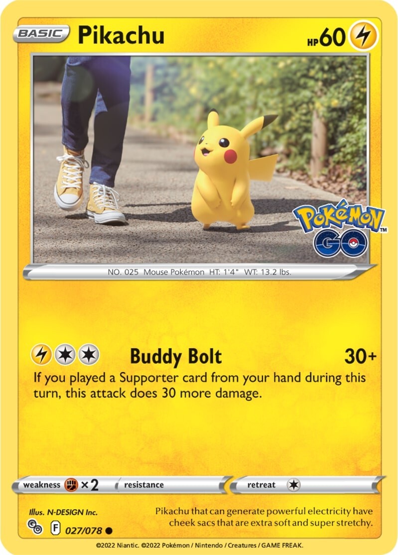 Pikachu (027/078) [Pokémon GO] | Eastridge Sports Cards & Games