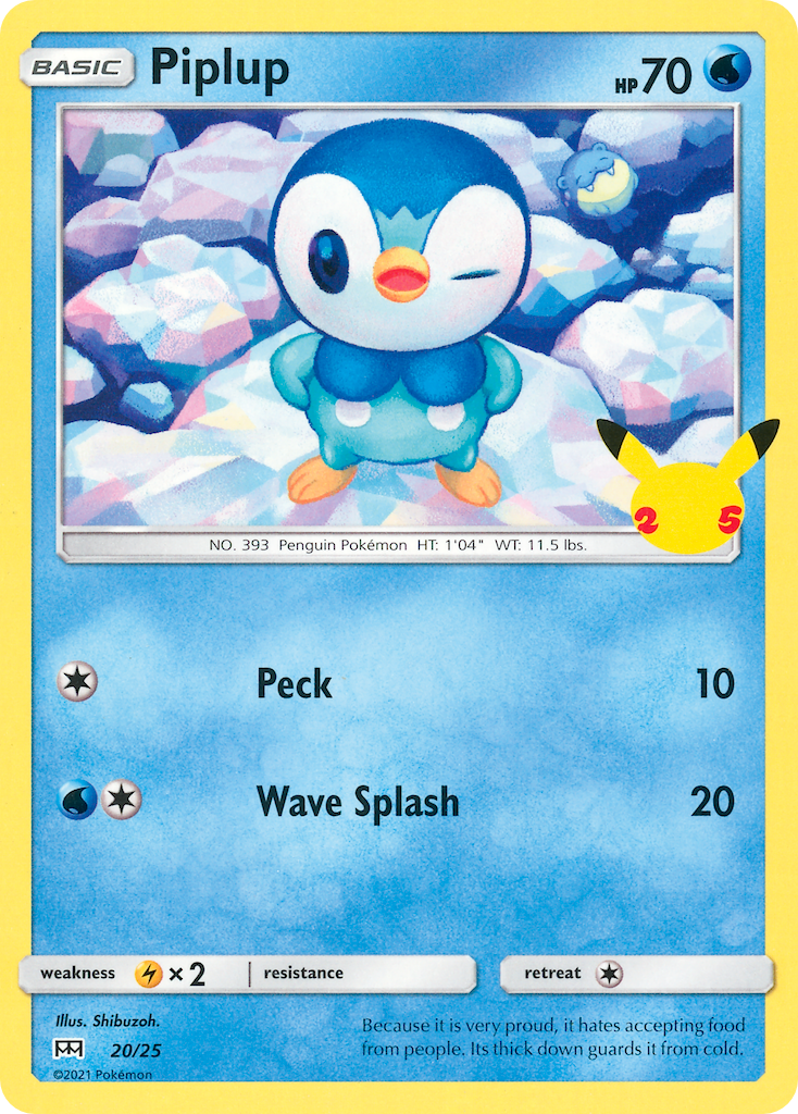 Piplup (20/25) [McDonald's 25th Anniversary] | Eastridge Sports Cards & Games