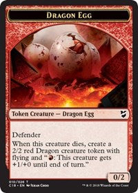 Dragon Egg // Dragon Double-sided Token [Commander 2018 Tokens] | Eastridge Sports Cards & Games