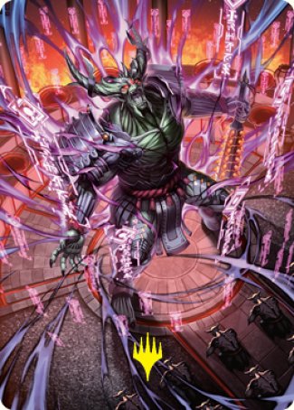 Hidetsugu, Devouring Chaos Art Card (Gold-Stamped Signature) [Kamigawa: Neon Dynasty Art Series] | Eastridge Sports Cards & Games
