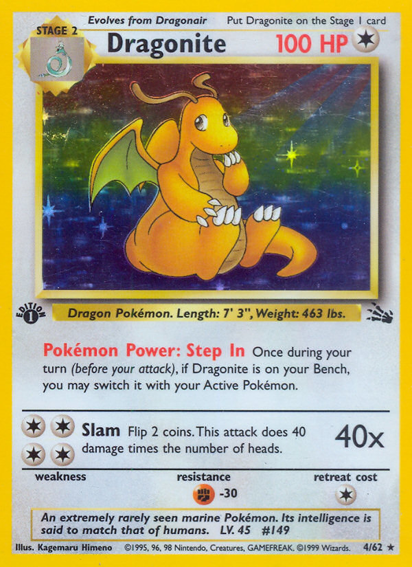 Dragonite (4/62) [Fossil 1st Edition] | Eastridge Sports Cards & Games
