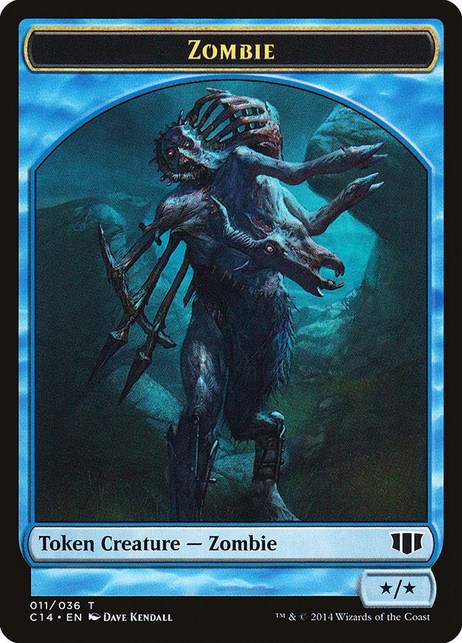 Fish // Zombie (011/036) Double-sided Token [Commander 2014 Tokens] | Eastridge Sports Cards & Games