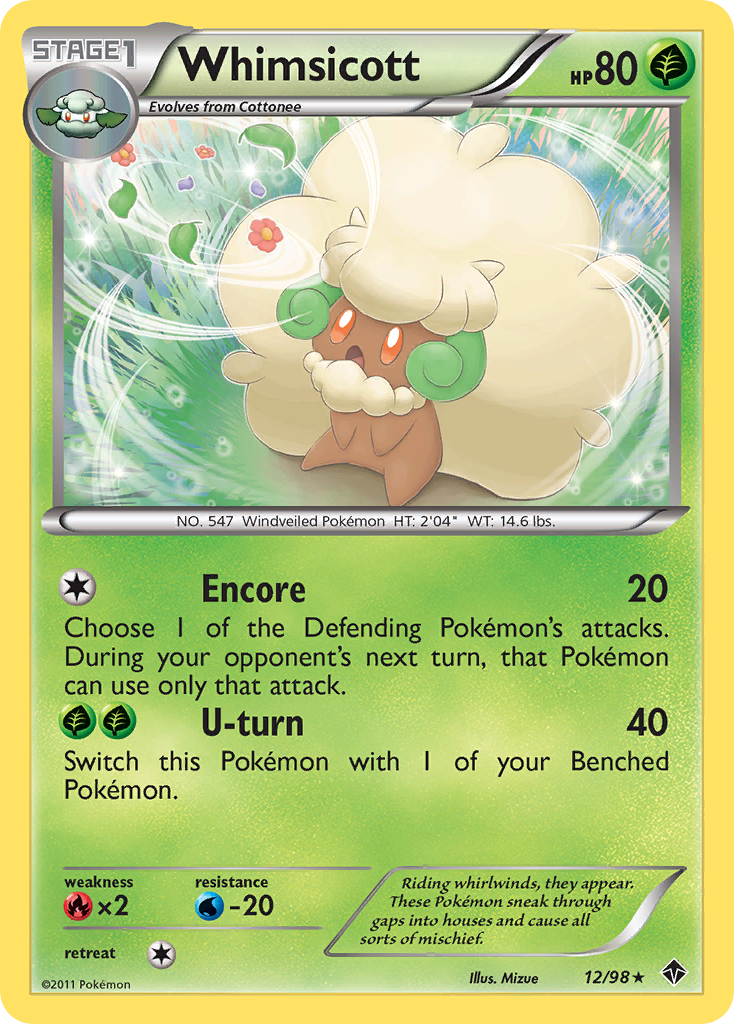 Whimsicott (12/98) [Black & White: Emerging Powers] | Eastridge Sports Cards & Games