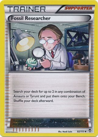 Fossil Researcher (92/111) (Cosmos Holo) [XY: Furious Fists] | Eastridge Sports Cards & Games