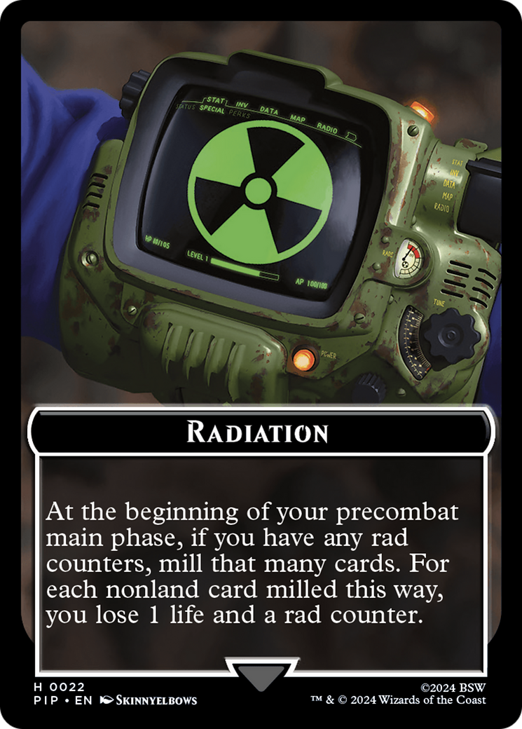 Radiation // Zombie Mutant Double-Sided Token [Fallout Tokens] | Eastridge Sports Cards & Games