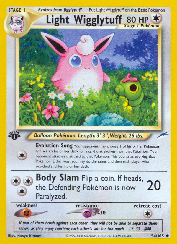 Light Wigglytuff (54/105) [Neo Destiny 1st Edition] | Eastridge Sports Cards & Games