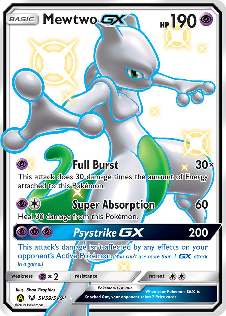 Mewtwo GX (SV59/SV94) [Sun & Moon: Hidden Fates - Shiny Vault] | Eastridge Sports Cards & Games