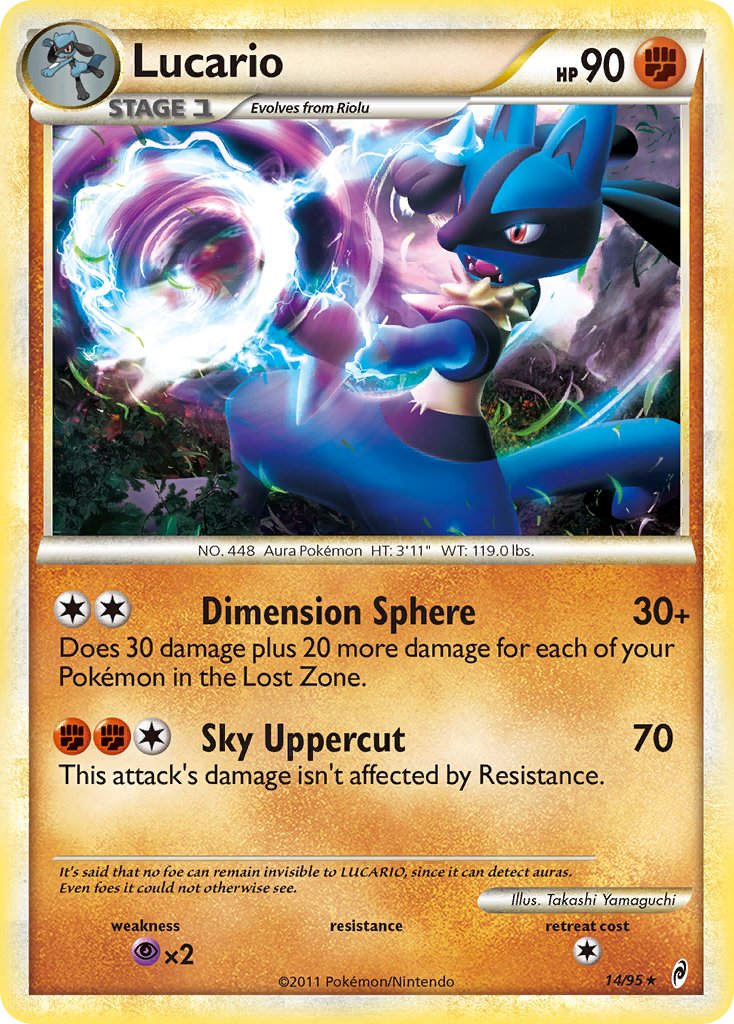 Lucario (14/95) (Theme Deck Exclusive) [HeartGold & SoulSilver: Call of Legends] | Eastridge Sports Cards & Games