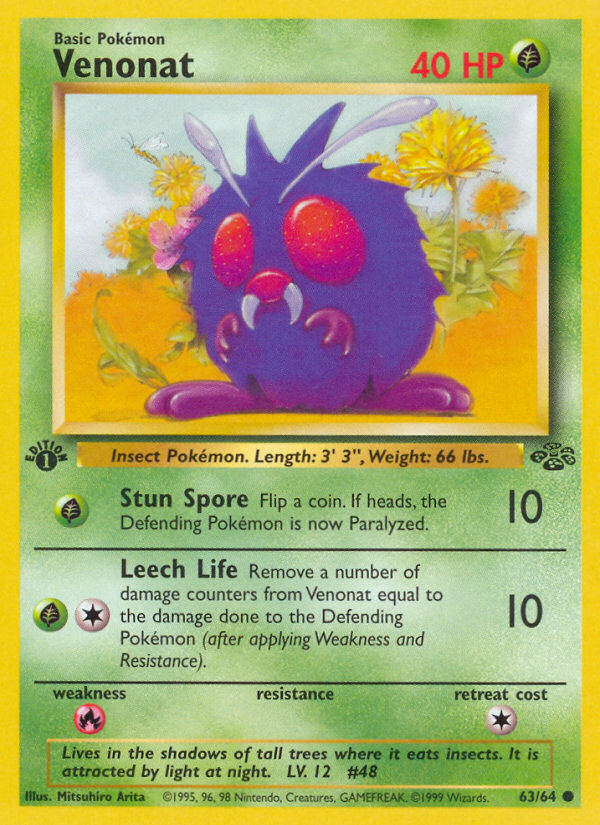 Venonat (63/64) [Jungle 1st Edition] | Eastridge Sports Cards & Games
