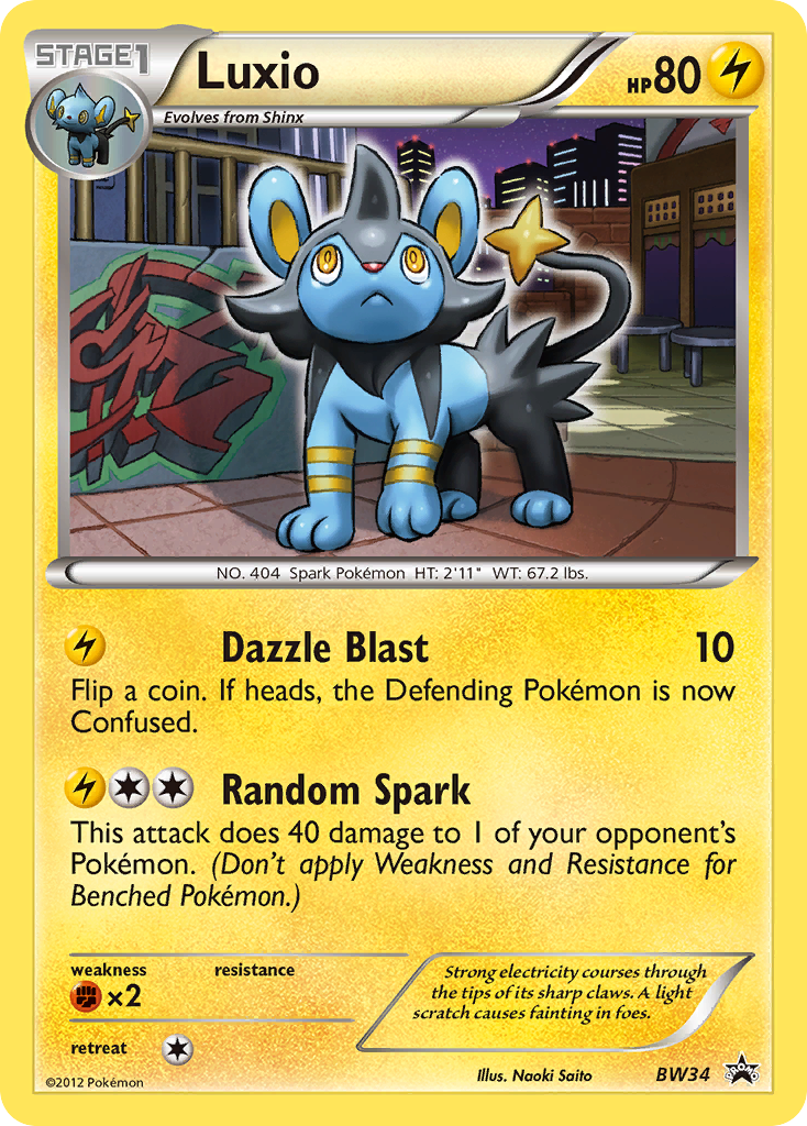 Luxio (BW34) [Black & White: Black Star Promos] | Eastridge Sports Cards & Games