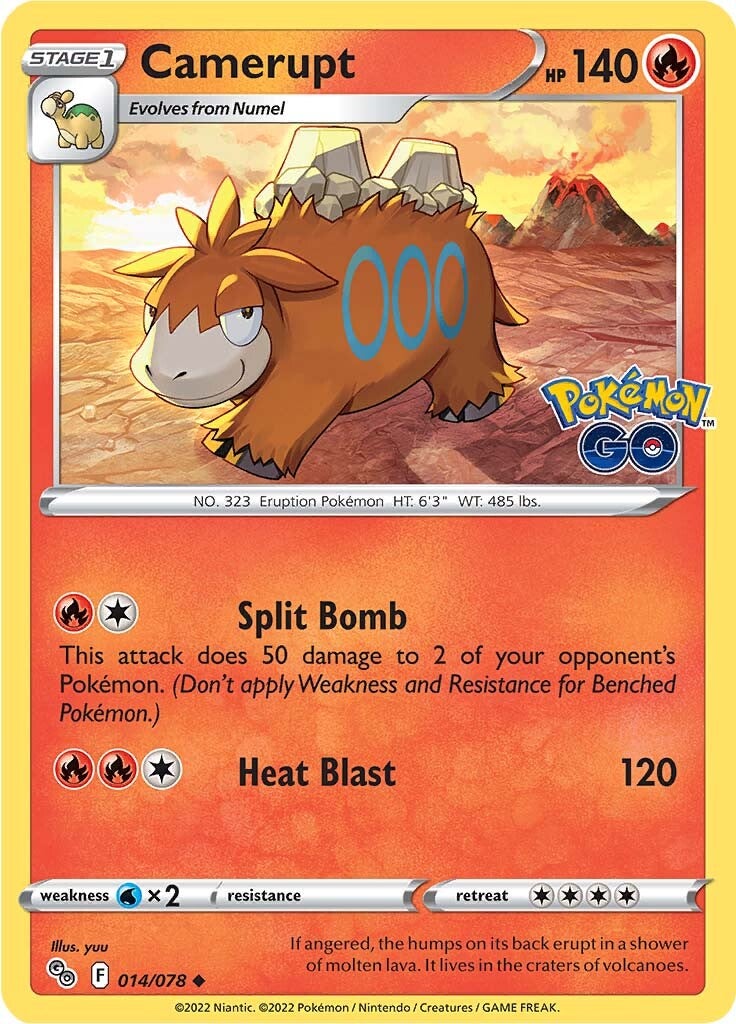 Camerupt (014/078) [Pokémon GO] | Eastridge Sports Cards & Games