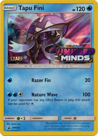 Tapu Fini (SM203) (Staff Prerelease Promo) [Sun & Moon: Black Star Promos] | Eastridge Sports Cards & Games