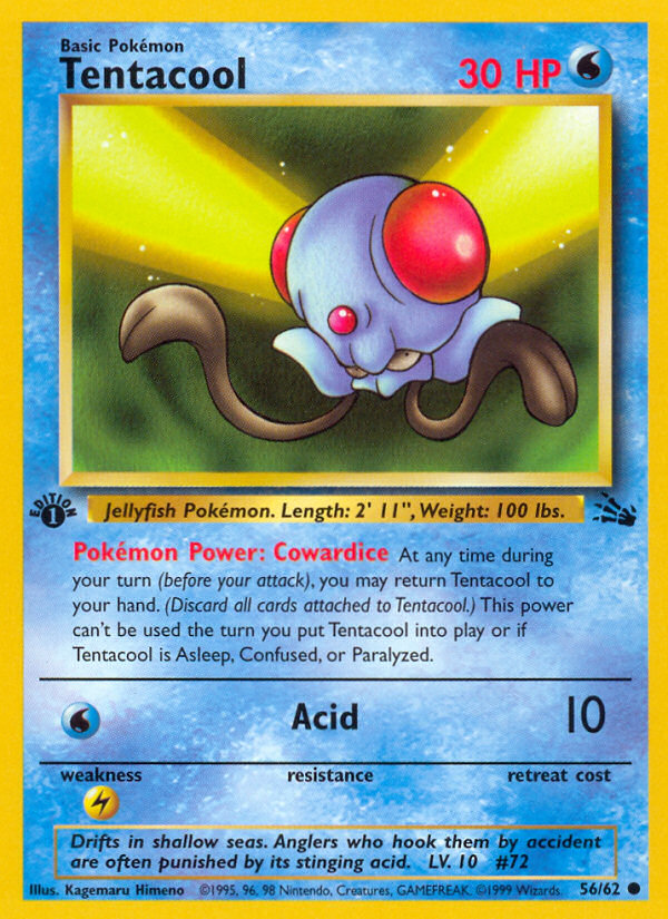 Tentacool (56/62) [Fossil 1st Edition] | Eastridge Sports Cards & Games