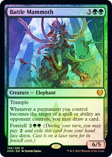 Battle Mammoth  [Kaldheim Prerelease Promos] | Eastridge Sports Cards & Games