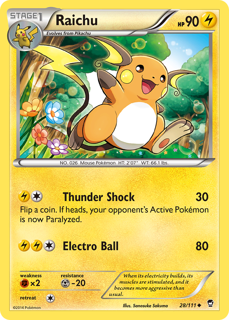 Raichu (28/111) [XY: Furious Fists] | Eastridge Sports Cards & Games