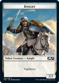 Knight // Zombie Double-sided Token [Core Set 2021 Tokens] | Eastridge Sports Cards & Games