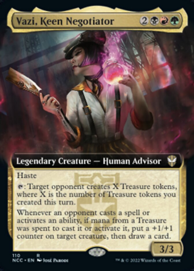 Vazi, Keen Negotiator (Extended Art) [Streets of New Capenna Commander] | Eastridge Sports Cards & Games