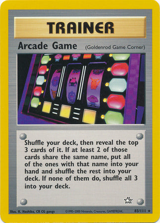 Arcade Game (83/111) [Neo Genesis Unlimited] | Eastridge Sports Cards & Games