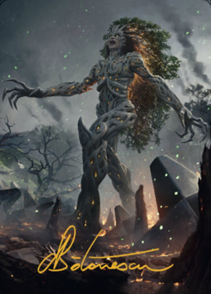 Titania, Gaea Incarnate Art Card (Gold-Stamped Signature) [The Brothers' War Art Series] | Eastridge Sports Cards & Games