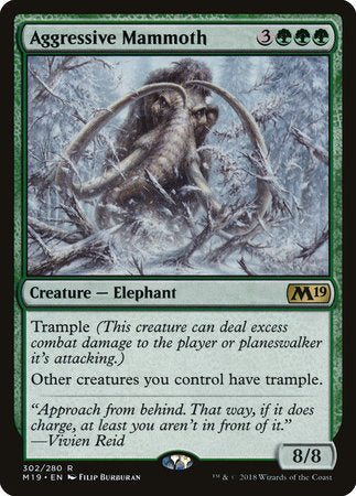 Aggressive Mammoth [Core Set 2019] | Eastridge Sports Cards & Games