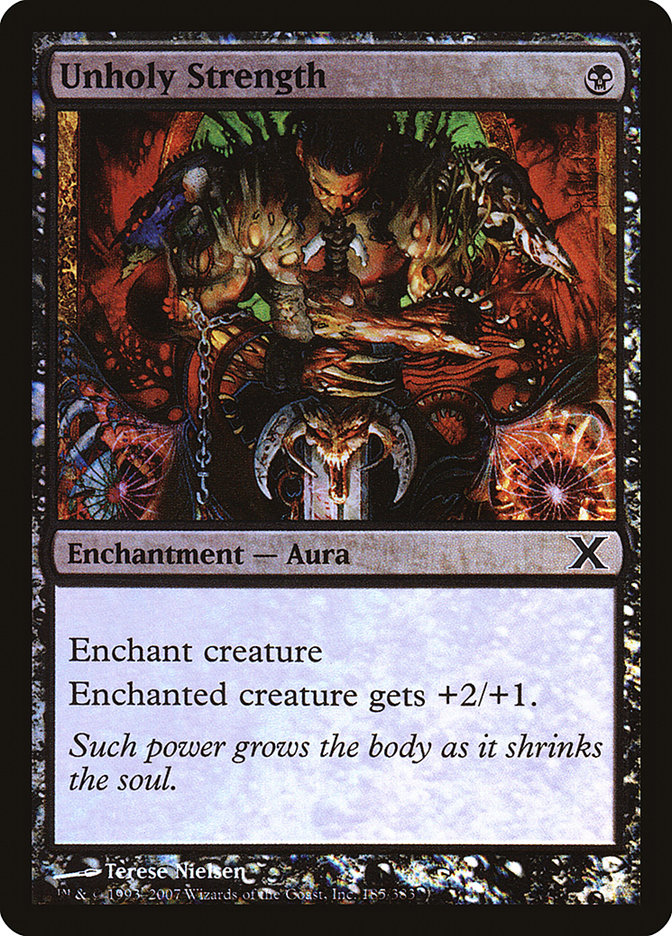 Unholy Strength (Premium Foil) [Tenth Edition] | Eastridge Sports Cards & Games