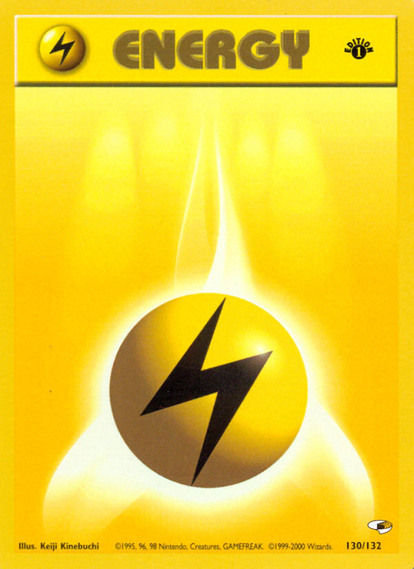 Lightning Energy (130/132) [Gym Heroes 1st Edition] | Eastridge Sports Cards & Games