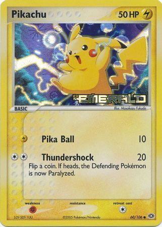 Pikachu (60/106) (Stamped) [EX: Emerald] | Eastridge Sports Cards & Games