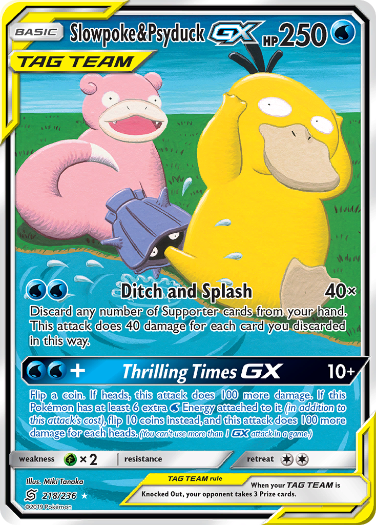 Slowpoke & Psyduck GX (218/236) [Sun & Moon: Unified Minds] | Eastridge Sports Cards & Games