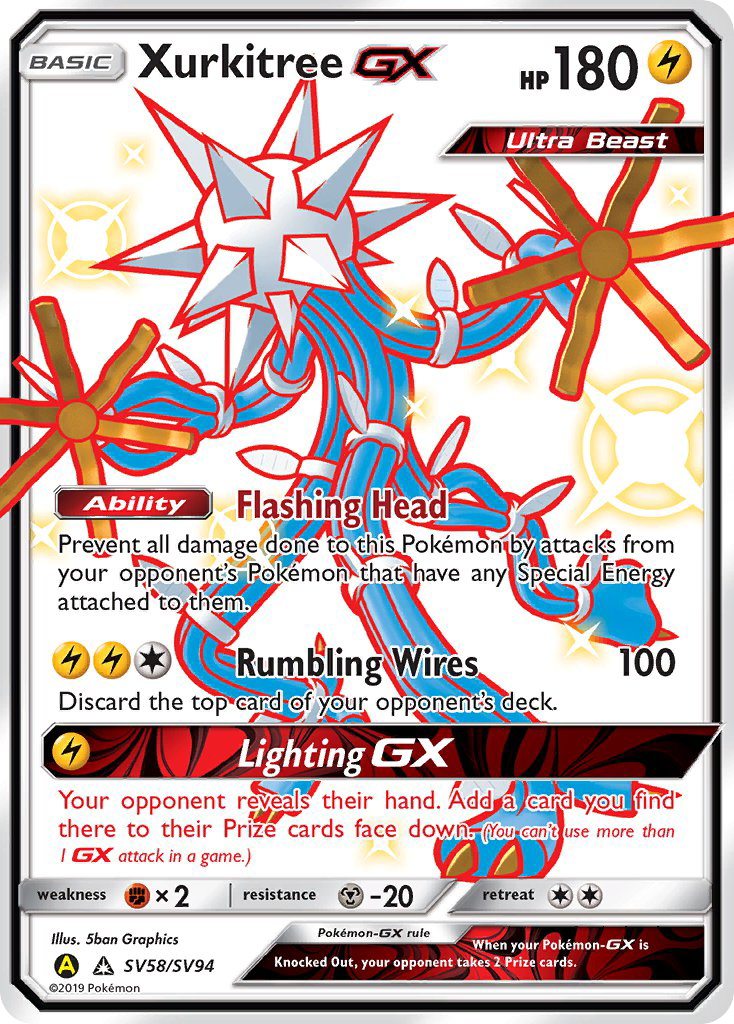 Xurkitree GX (SV58/SV94) [Sun & Moon: Hidden Fates - Shiny Vault] | Eastridge Sports Cards & Games