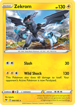 Zekrom (060/185) [Sword & Shield: Vivid Voltage] | Eastridge Sports Cards & Games