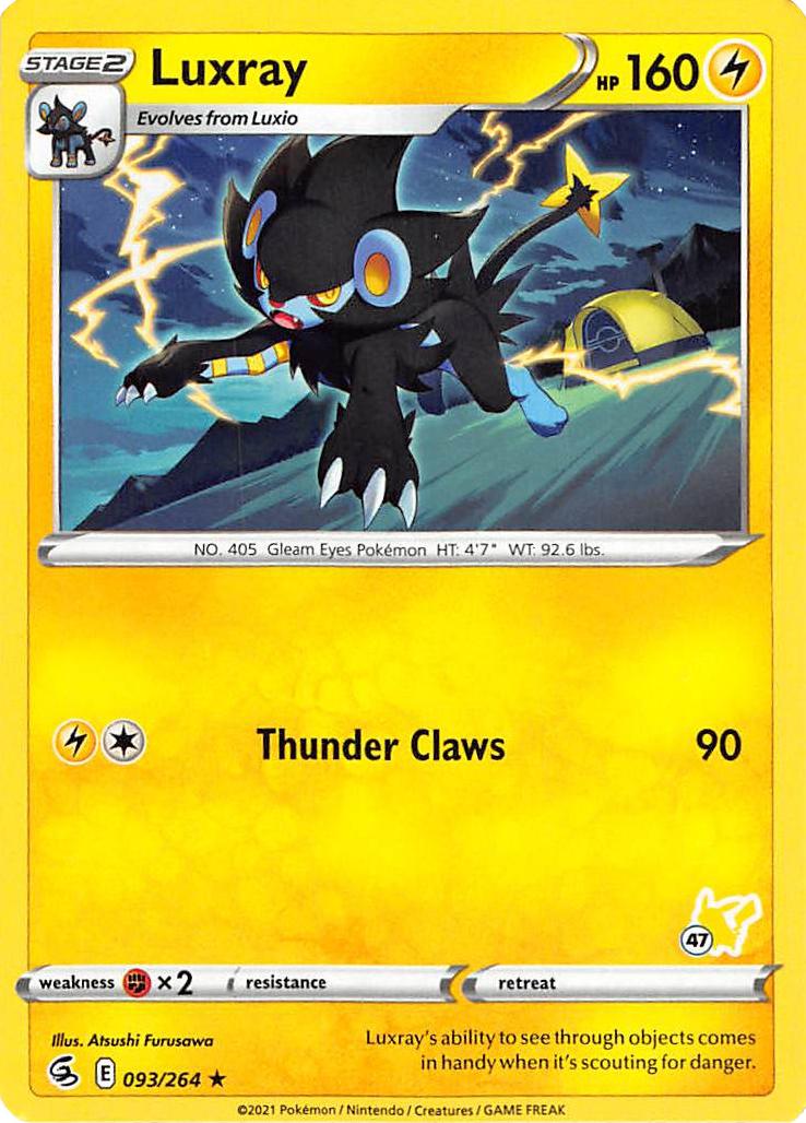 Luxray (093/264) (Pikachu Stamp #47) [Battle Academy 2022] | Eastridge Sports Cards & Games