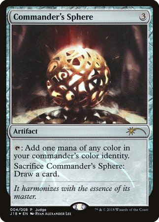 Commander's Sphere [Judge Gift Cards 2018] | Eastridge Sports Cards & Games