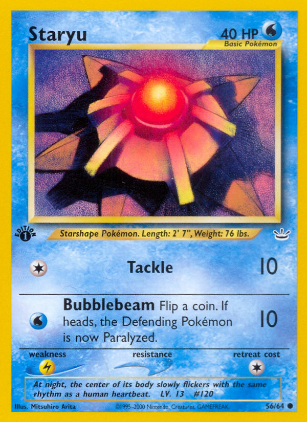 Staryu (56/64) [Neo Revelation 1st Edition] | Eastridge Sports Cards & Games