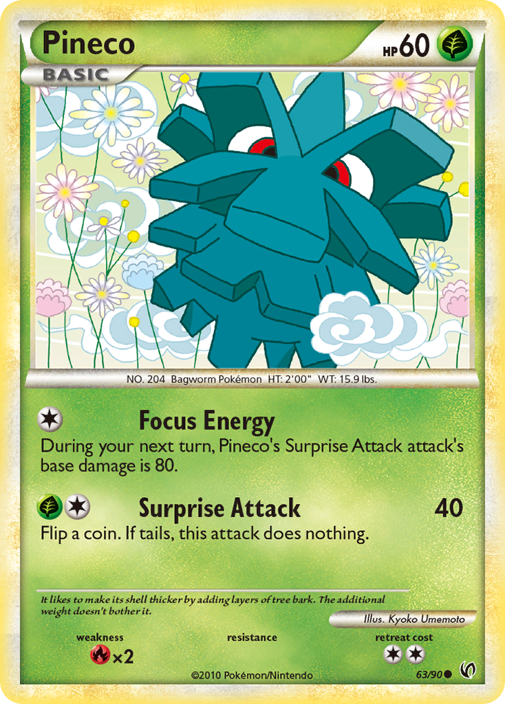 Pineco (63/90) [HeartGold & SoulSilver: Undaunted] | Eastridge Sports Cards & Games