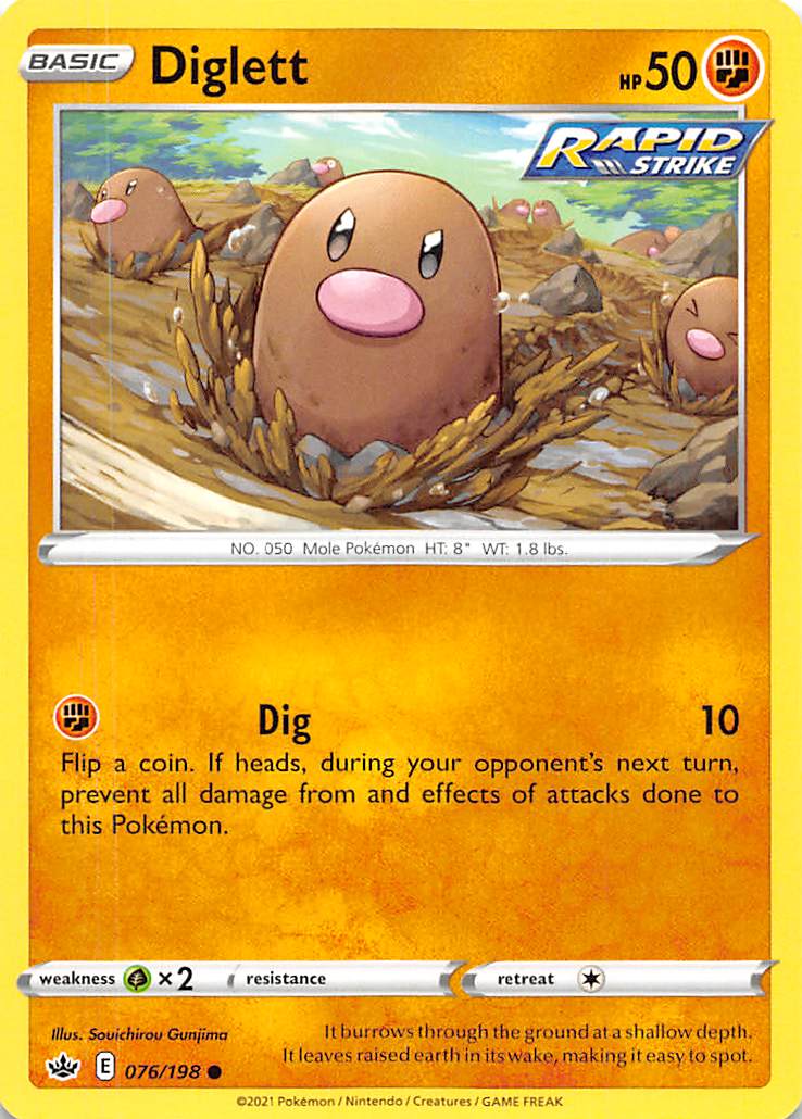 Diglett (076/198) [Sword & Shield: Chilling Reign] | Eastridge Sports Cards & Games