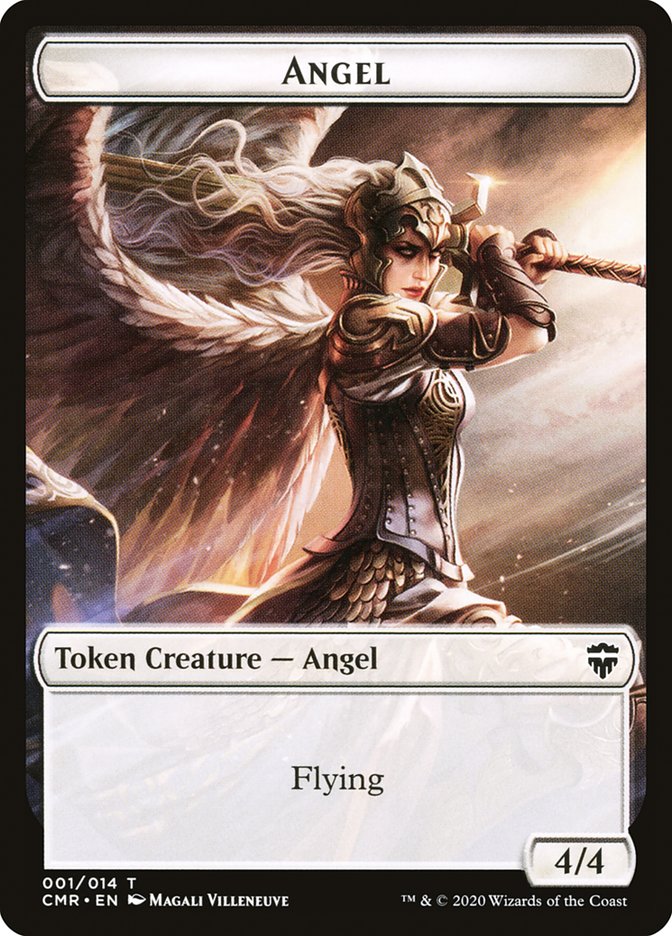 Angel // Salamander Warrior Token [Commander Legends Tokens] | Eastridge Sports Cards & Games