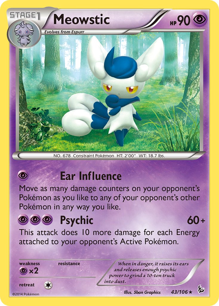 Meowstic (43/106) (Theme Deck Exclusive) [XY: Flashfire] | Eastridge Sports Cards & Games