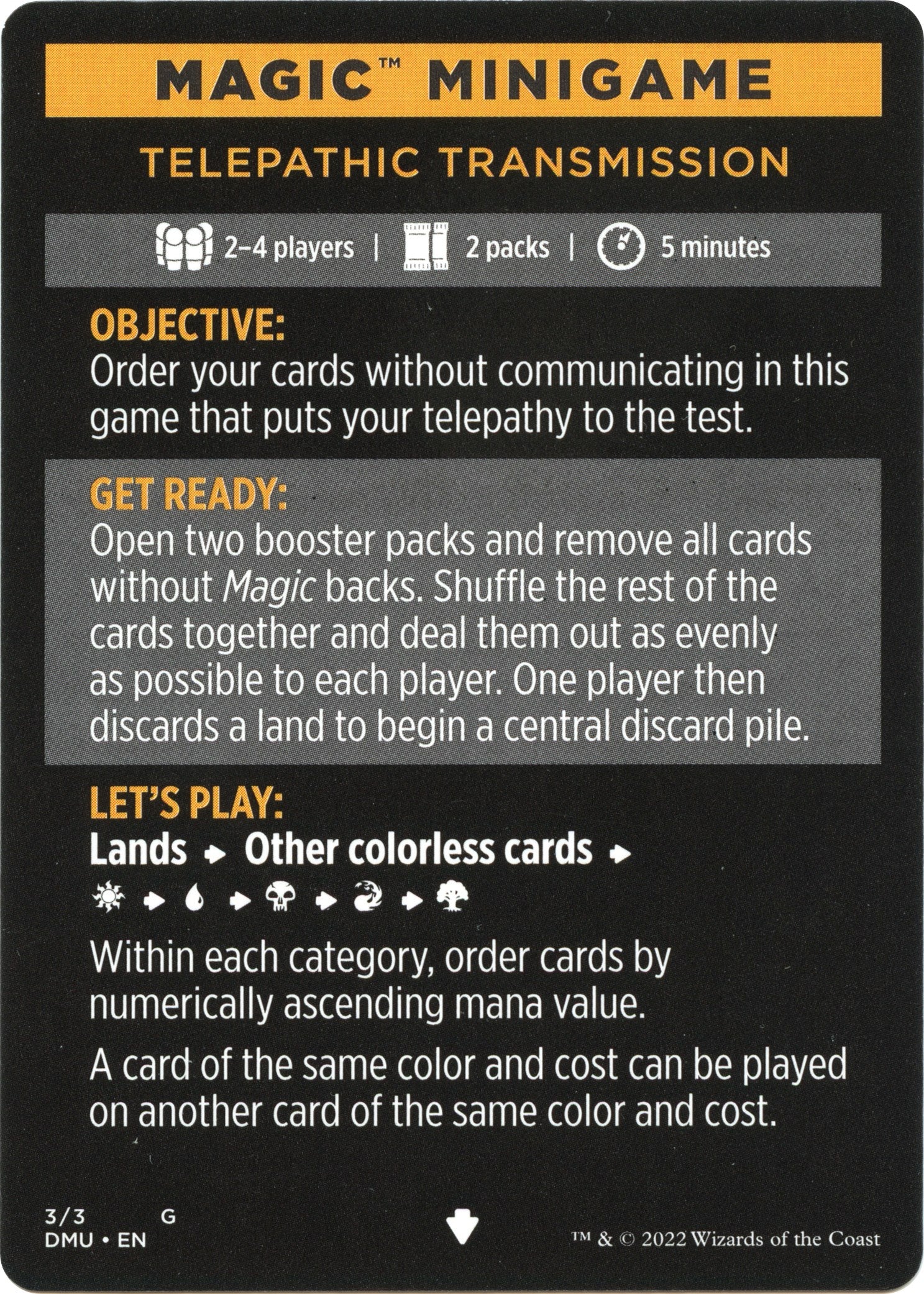 Telepathic Transmission (Magic Minigame) [Dominaria United Minigame] | Eastridge Sports Cards & Games