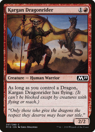 Kargan Dragonrider [Core Set 2019] | Eastridge Sports Cards & Games