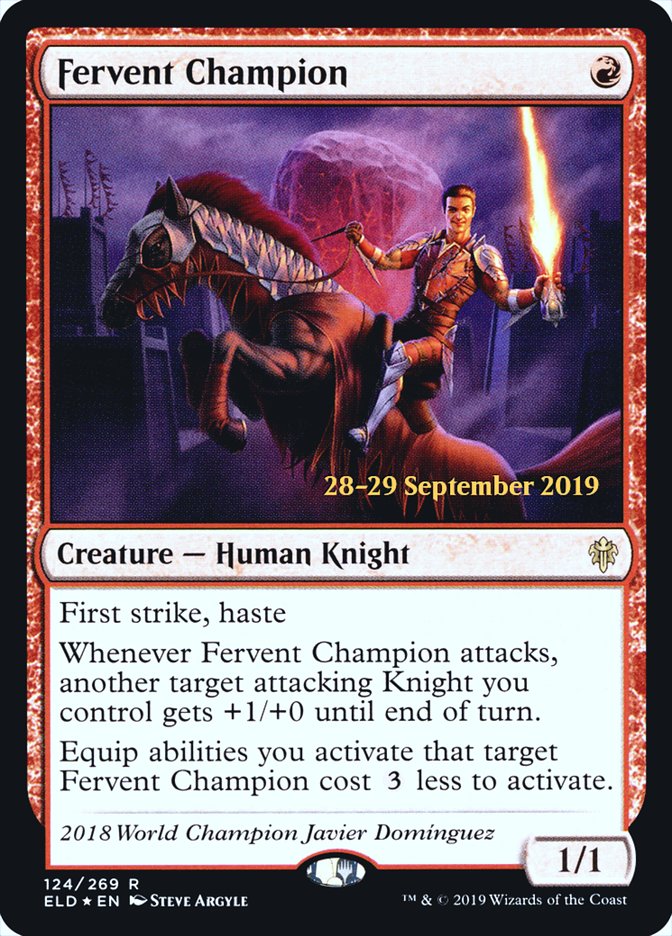 Fervent Champion  [Throne of Eldraine Prerelease Promos] | Eastridge Sports Cards & Games