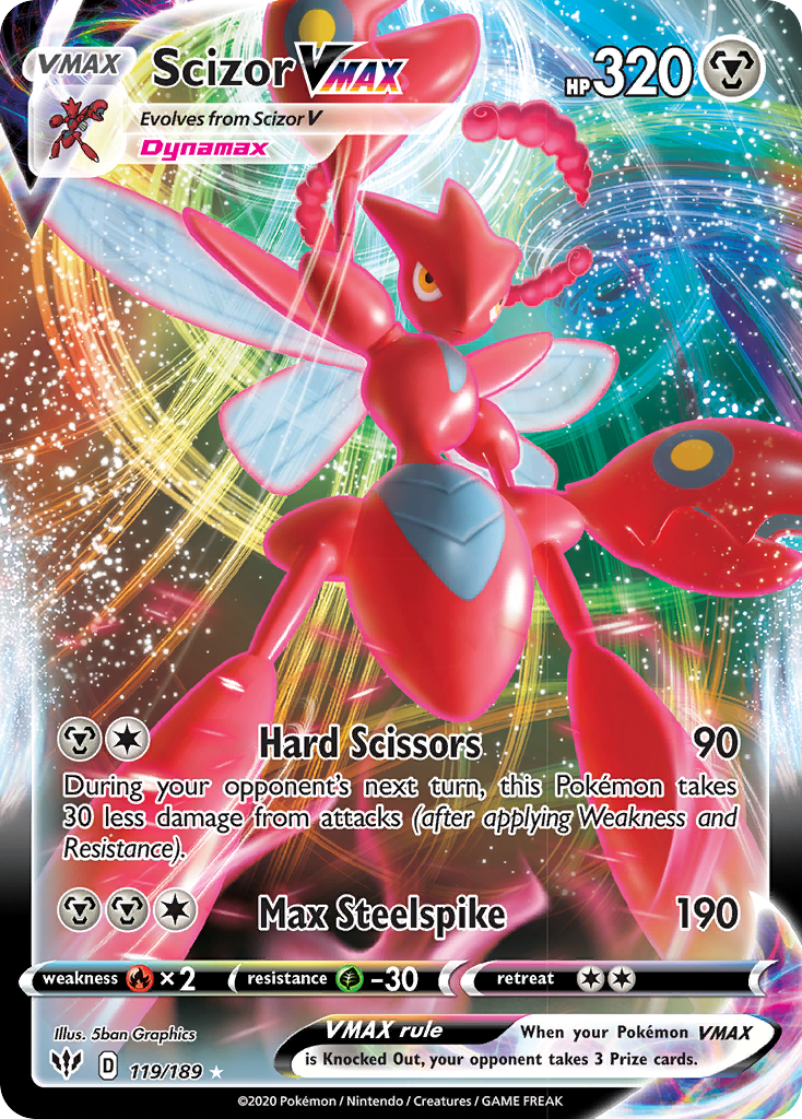 Scizor VMAX (119/189) [Sword & Shield: Darkness Ablaze] | Eastridge Sports Cards & Games