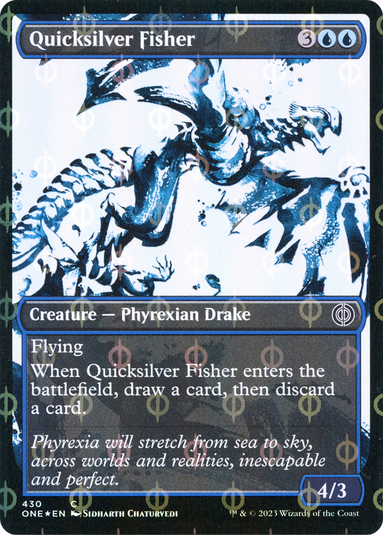 Quicksilver Fisher (Showcase Ichor Step-and-Compleat Foil) [Phyrexia: All Will Be One] | Eastridge Sports Cards & Games