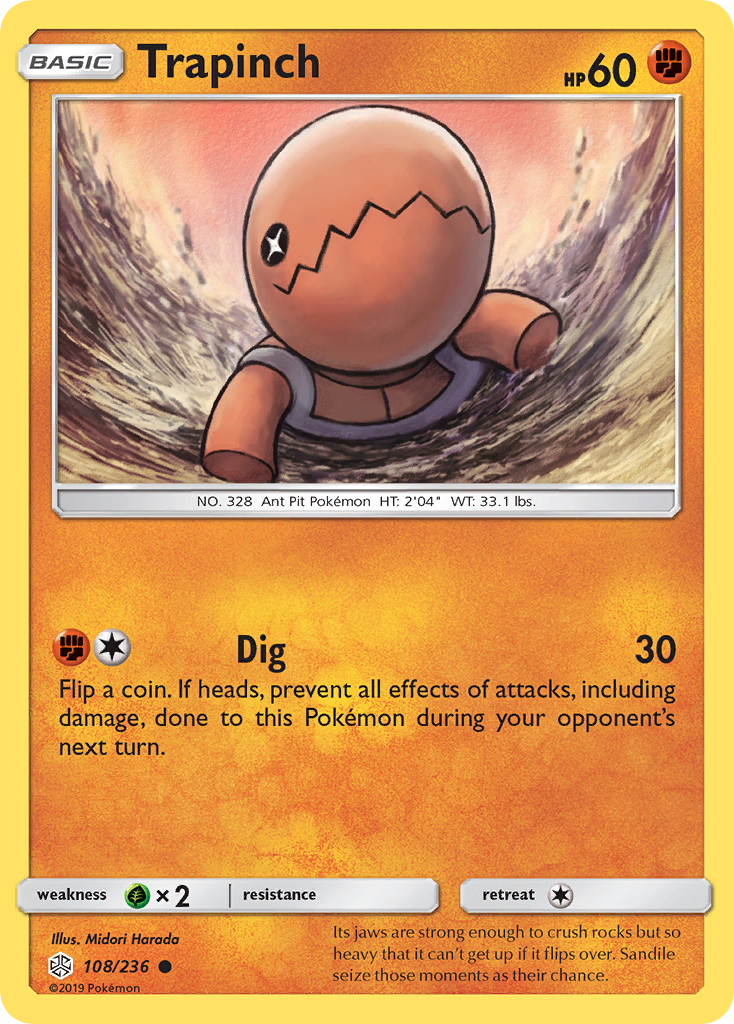 Trapinch (108/236) [Sun & Moon: Cosmic Eclipse] | Eastridge Sports Cards & Games