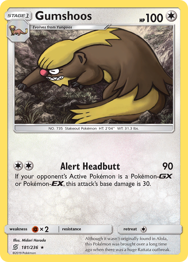 Gumshoos (181/236) [Sun & Moon: Unified Minds] | Eastridge Sports Cards & Games