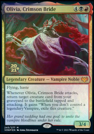 Olivia, Crimson Bride [Innistrad: Crimson Vow Prerelease Promos] | Eastridge Sports Cards & Games