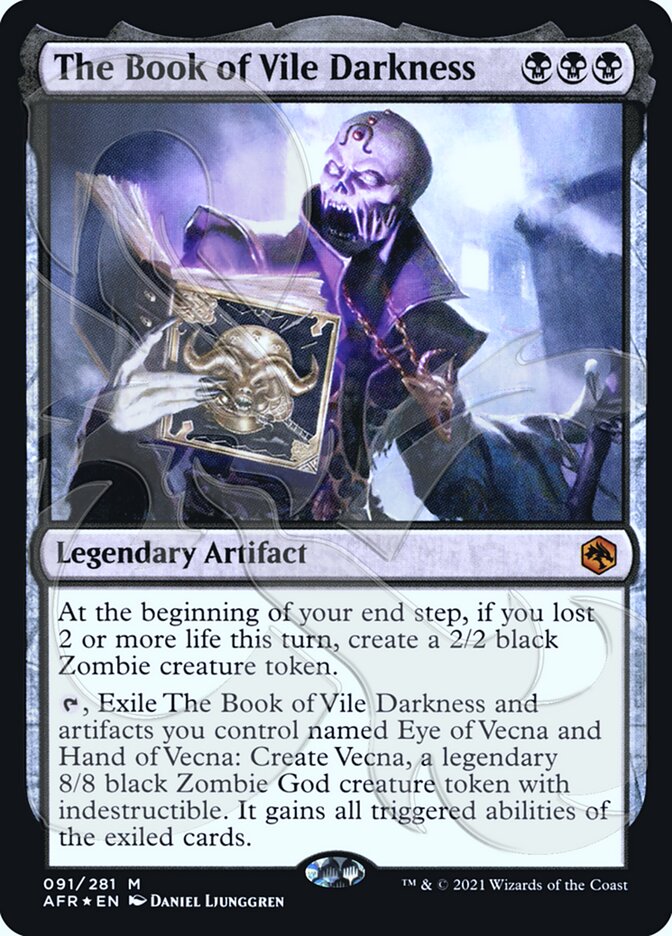 The Book of Vile Darkness (Ampersand Promo) [Dungeons & Dragons: Adventures in the Forgotten Realms Promos] | Eastridge Sports Cards & Games