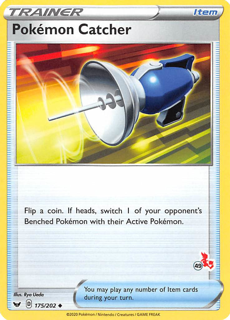 Pokemon Catcher (175/202) (Cinderace Stamp #49) [Battle Academy 2022] | Eastridge Sports Cards & Games