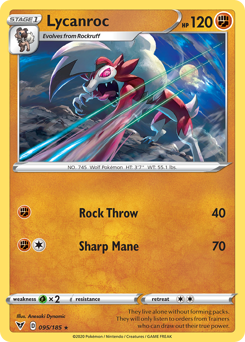 Lycanroc (095/185) [Sword & Shield: Vivid Voltage] | Eastridge Sports Cards & Games